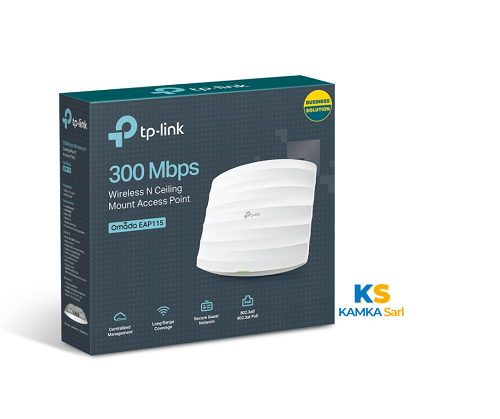 Point d'accès WiFi EAP115N 300 Mbps PoE - Plafonnier