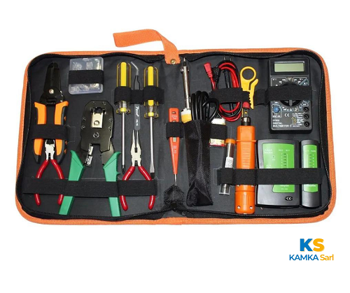 Kit d'outils réseau pour câbles Ethernet, installation de télécommunications LAN, sertissage électrique, Kit d'outils réseau rj45