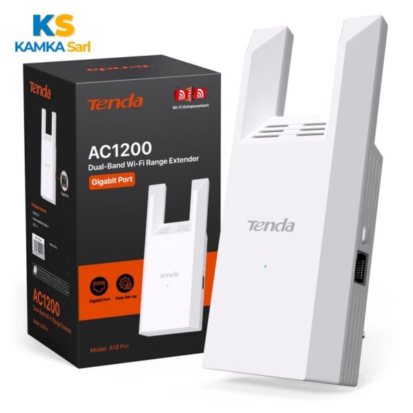 Répéteur Wi-Fi Tenda A18 Pro AC1200 | Amplificateur Puissant Dual-Band